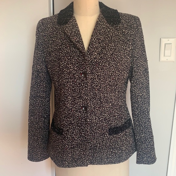 Louis Feraud grey tweed single breasted blazer - Picture 1 of 9